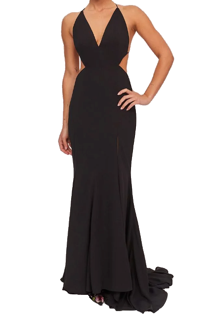 Fame and Partners Nikita Maxi Dress Black tie Dress Hire Only Once