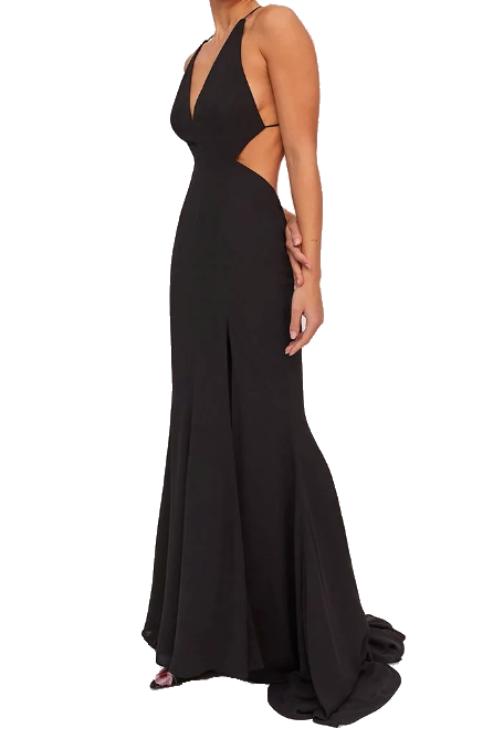 Fame and Partners Nikita Maxi Dress Black tie Dress Hire Only Once