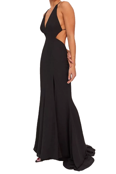 Nikita Maxi Dress in black for black tie dress hire