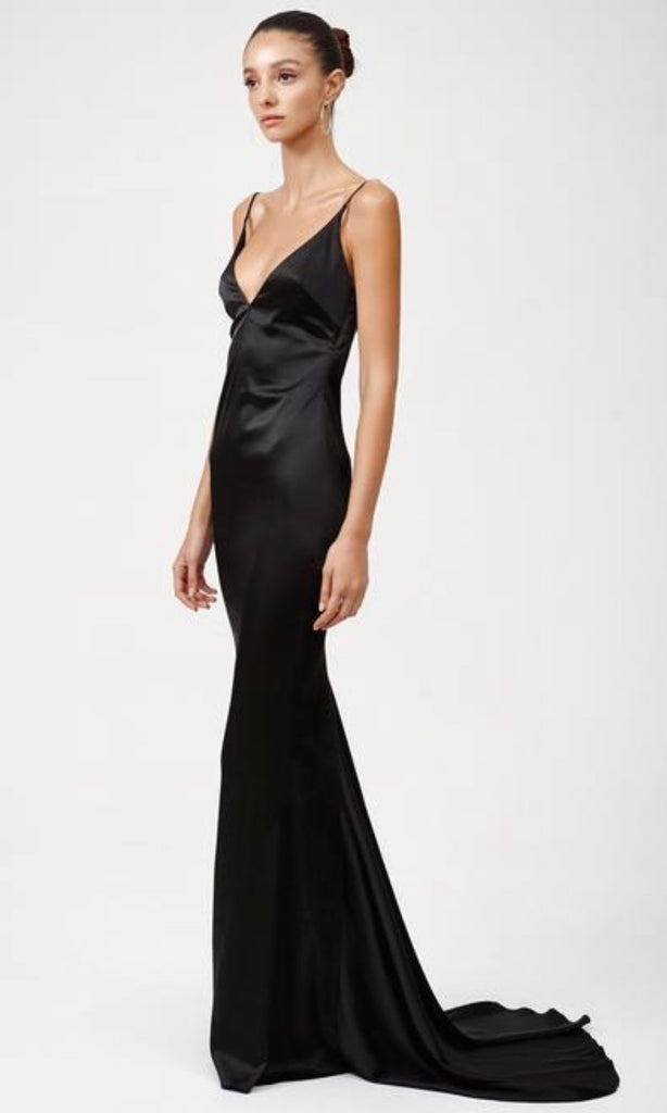 Esmae Maxi Dress in black for black tie dress rental